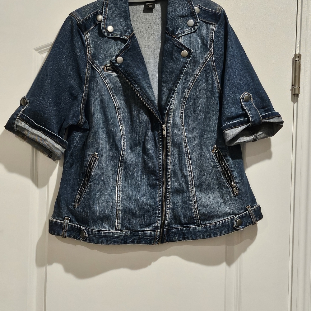 Lane Bryant 3/4 Sleeve Jean Jacket